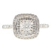 0.70 ctw Princess & Round Cut Diamond Double Halo 14KT Gold Engagement Ring 3.2g