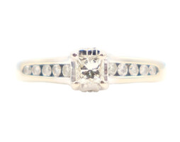 0.49 ctw Princess & Round Diamond Past, Present, & Future 14KT Engagement Ring