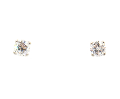 1/3 CT. T.W. Round Diamond Solitaire Stud Earrings in 14K White Gold SI1/I 
