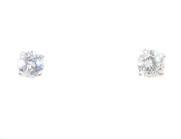 1/3 CT. T.W. Round Diamond Solitaire Stud Earrings in 14K White Gold SI1/I 