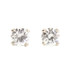 "Green Dot" 1/3 CT. Round Diamond Solitaire Earrings in 14K White Gold  I1/J 