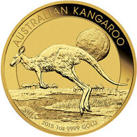 2015 Elizabeth II Australian Kangaroo 1 OZ Gold Coin