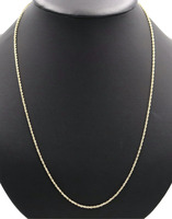 High Shine 14KT Yellow Gold 1.9mm Classic Rope Chain Necklace 24" - 6.87 Grams
