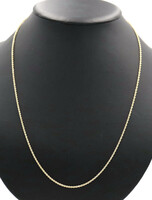 Classic 14KT Yellow Gold 1.9mm Wide High Shine Rope Chain Necklace 24" - 6.87g