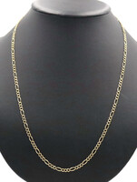 Classic 14KT Yellow Gold 3.7mm Wide High Shine Figaro Chain Necklace 24.5" - 10g