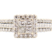 2.09 ctw Princess Cut & Round Diamond Halo 14KT White Gold Wedding Ring Set 8g
