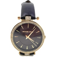 Michael Kors MK-7170 Anabeth Three-Hand Black Leather Watch