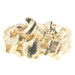 High Shine 10KT Yellow Gold Classic Diamond Cut Retro Nugget Style Ring - 4.23g