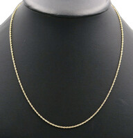 Classic High Shine 10KT Yellow Gold 3.5mm Wide Rope Chain Necklace 20" - 18.40g