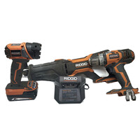 Ridgid Sawzall, Drill, & Light With One Battery and Charger
