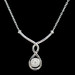 Women's 10KT White Gold 0.36 ctw Round Flower Cluster Infinity 18" Necklace 5.2g