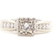 0.54 ctw Princess & Round Cut Diamond Halo 14KT White Gold Engagement Ring 4.5g