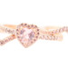Pandora Sparkling Elevated Heart Ring with 2 Timeless Wish Sparkling Pink Rings