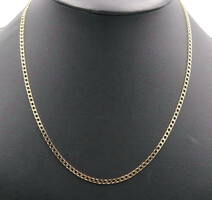 High Shine 14KT Yellow Gold 2.8mm Wide Classic Curb Link Necklace 20 1/4"  9.10g
