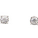 0.22 ctw Round Lab Created Diamond Solitaire Stud Earrings In 10KT White Gold 