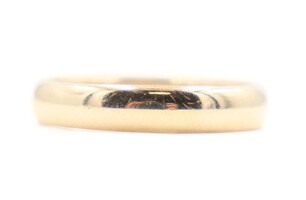 "Green Dot" 14KT Yellow Gold 4.5mm Wedding Band Ring Size 11 3/4 - 5.61 Grams