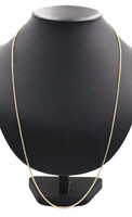 Women's 14KT Yellow Gold 2mm Wide High Shine Popcorn Chain Necklace 29