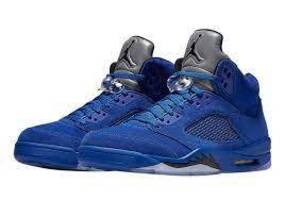 Nike Air Jordan 5 Retro Blue Suede Size 9.5