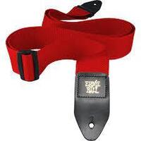 Ernie Ball Red With Black Polypro Guitar Strap