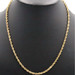 Classic 10KT Yellow Gold 3.8mm Hollow Heavy Rope Chain Necklace 22" - 6.23g