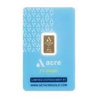 Acre Limited Edition Mint 2.5 Gram Gold Bar