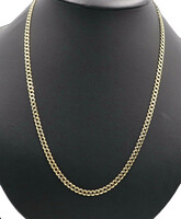 High Shine 10KT Yellow Gold 4.7mm Wide Classic Curb Link Necklace 23
