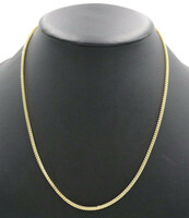 Classic 10KT Yellow Gold 2.3mm High Shine Foxtail Chain Necklace 21" - 5.80g