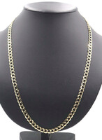 High Shine 14KT Yellow Gold 7mm Estate Curb Link Long Necklace 26.5" - 31.81g