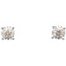 1/10 CT. T.W. Round Cut Diamond Solitaire Stud Earrings in Sterling Silver (925)