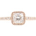 Pandora Timeless Square Sparkle Halo CZ 14KT Rose Gold Plated Ring Size 8 1/2