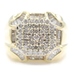 Men's 4.00 ctw Round & Baguette Diamond 10KT Yellow Gold Large Cluster Ring 28g