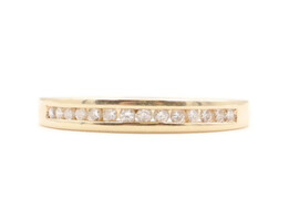 Women's 14KT Yellow Gold 0.20 ctw Round Diamond 3.2mm Channel Band Ring - 2.97g