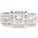 1.55 Ctw Princess & Round Diamond 14KT White Gold PPF Halo Engagement Ring ZEI