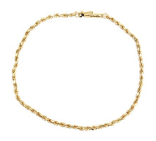 Classic 14KT Yellow Gold 2.5mm Wide Rope Chain Men's Large Bracelet 8" - 1.80g 