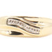 Men's 10KT Yellow Gold 0.02 ctw Round Diamond Accent 7.8mm Wedding Band Ring 