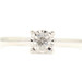 Estate 0.24 Ctw Round Diamond 10KT White Gold Solitaire Engagement Ring Size 7