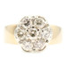 Women's Estate 1.54 Ctw Round Cut Diamond 14KT Yellow Gold Flower Cluster Ring