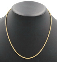 Women's Fancy 18KT Yellow Gold 2.7mm Twisted Rope & Bead Chain Necklace 20" - 8g