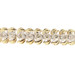Estate 10KT Yellow Gold 6.3mm 1.48 ctw Round Diamond 6 3/4" Tennis Bracelet 8.7g