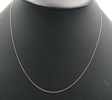 Women's Classic 0.8mm Wide Thin Link 18.5" 10KT Yellow Gold Necklace - 0.52g