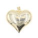 Women's High Shine 14KT Yellow Gold Hollow Puffy Heart Necklace Pendant 1.2"