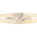 Men's 10KT Yellow Gold Diagonal 6.6mm 0.16 ctw Round Diamond Wedding Band Ring