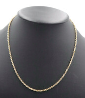 Classic 14KT Yellow Gold 2.7mm Wide High Shine Rope Chain Necklace 20.5" - 15.4g