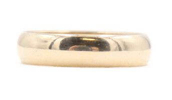 High Shine 14KT Yellow Gold 5mm Wide Classic Wedding Band Ring Size 9 - 4.20g