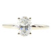 1.00 ctw Oval Cut Lab Grown VS2 E Solitaire IGI Graded 14KT Gold Engagement Ring