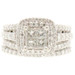 3.30 ctw Princess & Round Cut Diamond 14KT White Gold Wedding Ring Set - 9.7g 