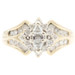 1.12 ctw Trilliant, Round, & Baguette Diamond Marquise Cluster 14KT Gold Ring