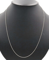 Classic 14KT White Gold 1.1mm Thin High Shine Rope Chain Necklace 24" - 3.23g