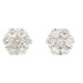 0.42 ctw Round Diamond Cluster 14KT Yellow Gold Screw Back Stud Earrings - 1.0g