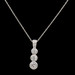 14KT White Gold 0.85 ctw Round Cut Diamond Journey Pendant on 16" Necklace 4.6g